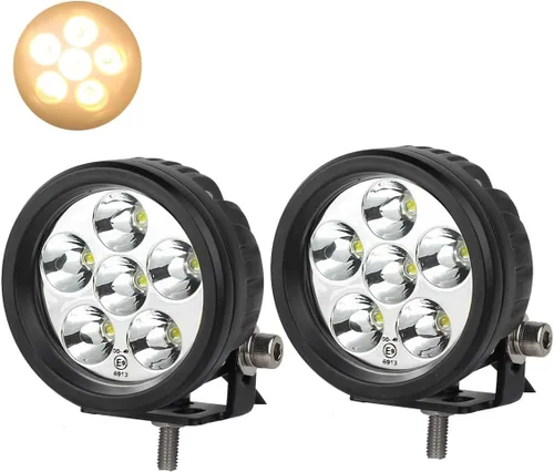 Vista 8 de Lightronic Luces LED redondas de 3.5 pulgadas para todo terreno, 6000 K blanco frío, haz de inundación ancho, luz de marcha atrás y respaldo
