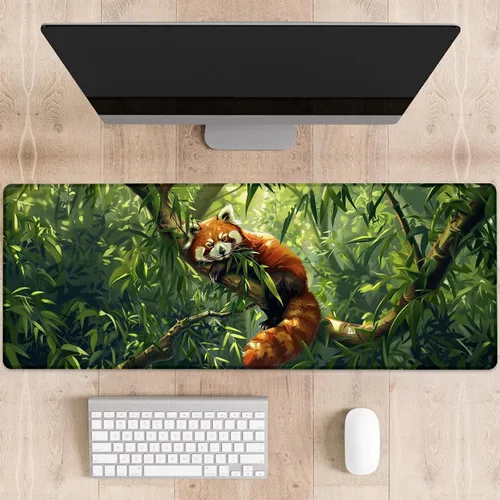 Vista 11 de Alfombrilla de mouse para juegos con patrón de tiro con arco, alfombrilla de escritorio grande de color Archer para computadora, teclado extendido