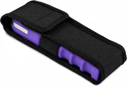 Vista 8 de POLICE - Pistola de aturdimiento para defensa personal 928, linterna LED recargable, color morado Protección de alto voltaje, diseño compacto