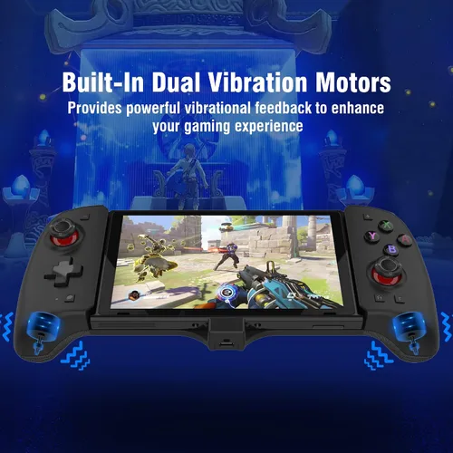 Vista 5 de CXY CHYUHSIN Joy-Con - Controlador de interruptor para Nintendo Switch, USB Plug & Play, carga rápida PD de 15 V, vibración dual y giroscopio de 6