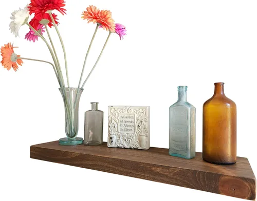 Vista 45 de joelsantiques Estantes flotantes de madera de 24 pulgadas para pared, 24 x Beige