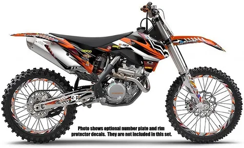 Vista 2 de Kit de base gráfica SX 65 Mayhem Orange Senge 2002-2008 compatible con KTM