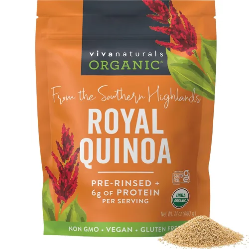 Vista 8 de Viva Naturals Quinoa orgánica, 4 libras – Grano entero prelavado, proteína vegetal, USDA orgánico, sin gluten, sin OMG, vegano, sustituto de arroz