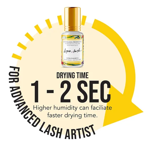 Vista 2 de Pegamento para extensión de pestañas extra potente – Lyon lash pegamento de rendimiento de 0.2 fl oz 1-2 segundos de tiempo de secado 6-8