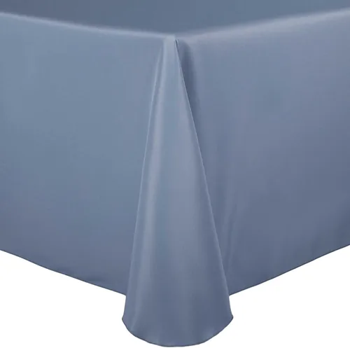 Vista 39 de Ultimate Textile 60 x 102 in Oval Tablecloth Polyester Linen - Machine Washable Stain & Wrinkle Resistant Seamless Design for Dining Events - Aqua