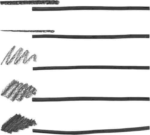 Vista 4 de Pacific Arc Artist Vine Charcoal, mediano, negro, 12 piezas, palitos de carbón de vid de artista, carbón de dibujo mediano y suave