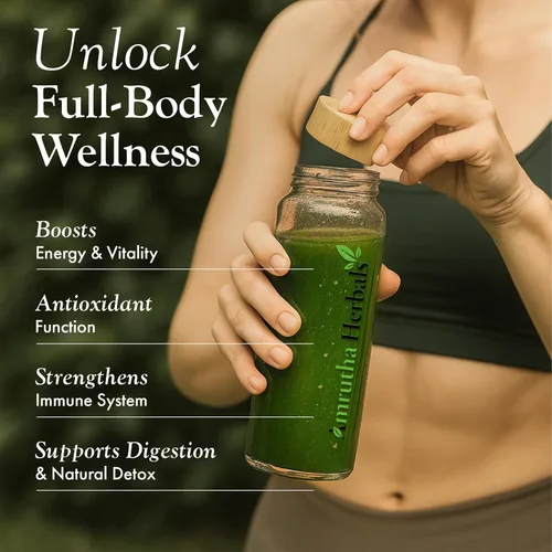 Vista 4 de Espirulina orgánica + polvo de moringa orgánica, sin gluten, apto para veganos, desintoxicante y digerido, superalimentos, 30 porciones fabricadas