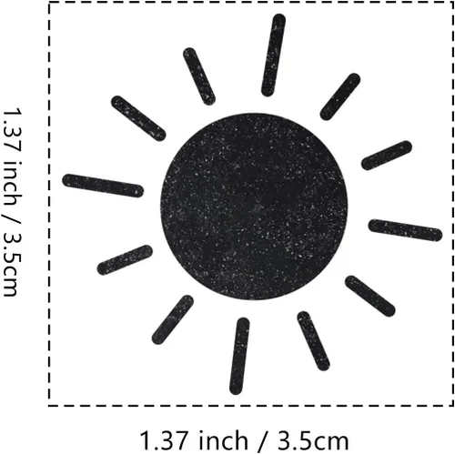 Vista 2 de Sello de goma Sun, sello de sol mediano de 1-1/3 para álbumes de recortes, tarjetas, manualidades