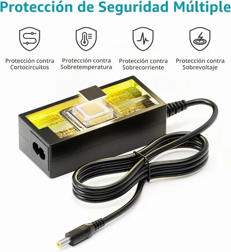 Vista 3 de Adaptador de fuente de alimentación de 12V 5A Cargador AC 100-240V a DC 12V 3A 2A Cable de alimentación