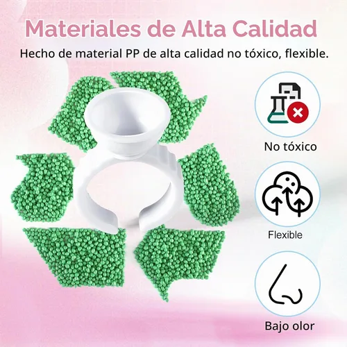 Vista 7 de NXJ INFILILA Anillos de pegamento, 300 anillos de pegamento para extensiones de pestañas, soporte desechable para suministros de extensión