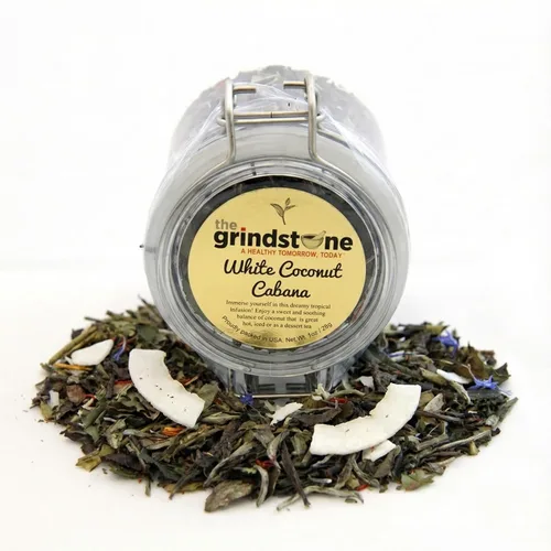 Vista 13 de Grindstone - Té de néctar de bayas de origen único con trozos de frutas, hacer té caliente o helado, OGM 2 oz. Tarros reutilizables a presión