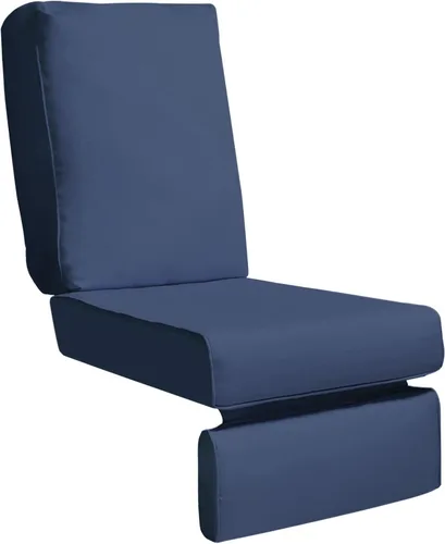 Vista 13 de Cojín de repuesto reclinable para interiores y exteriores, para muebles de patio silla sofá, cojín lavable para asiento profundo, protección UV Beige