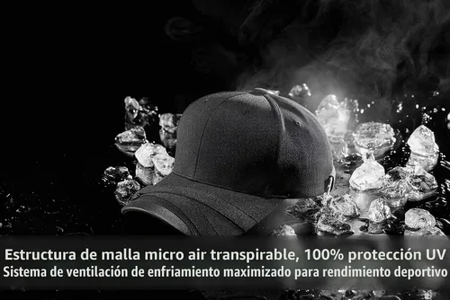 Vista 7 de Teamlife Max Cool Air Ventilation Mesh Back Performance Sport Gorra de béisbol al aire libre para hombre y mujer Negro