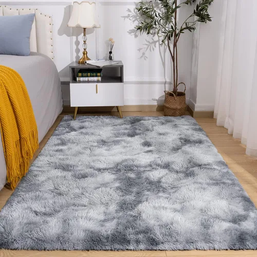 Vista 246 de Softlife Alfombra naranja para dormitorio, alfombra de felpa esponjosa para sala de estar para niñas, alfombra lanuda para niños, alfombra suave