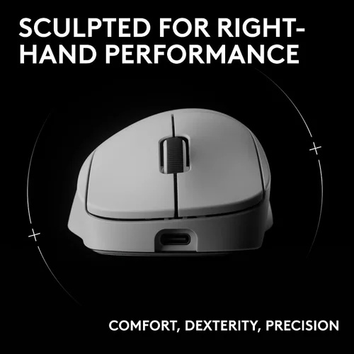 Vista 2 de Logitech G PRO X Superlight 2 DEX Lightspeed - Mouse inalámbrico para juegos, 2.12 onzas, calidad profesional con 5 botones programables, carga
