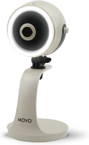 Vista 10 de Movo WebMic HD Pro - Cámara web todo en uno con micrófono y anillo de luz, cámara HD de 1080p, micrófono de condensador cardioide profesional