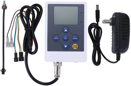 Vista 2 de DIGITEN Control de flujo de agua Pantalla LCD+G1 "medidor de sensor de flujo+válvula solenoide G1"+potencia 12V