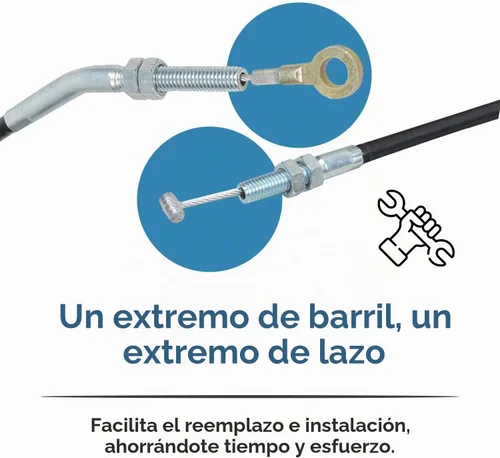 Vista 3 de AlveyTech Cable de Freno de Mano para Go-Karts y Buggies de Arena Kandi de 49cc, 110cc y 125cc
