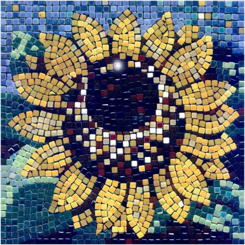 Vista 10 de Crea una verdadera obra de arte de mosaico con nuestro kit de hazlo tú mismo, acuario cuadrado de 7 pulgadas (18 cm)