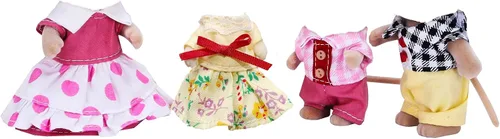 Vista 3 de E-TING Conjunto familiar, dulce madre e hija, genial juego de vestir para la familia de padre e hijo para la serie Town de 3 pulgadas y 2.25 pulgadas
