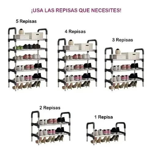 Vista 2 de Organizador Zapatero Metálico 5 Niveles