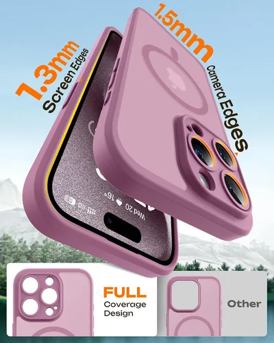 Vista 430 de TOCOL Funda para iPhone 11, compatible con Magsafe, protección completa de cámara, imanes integrados, protección contra caídas, funda translúcida