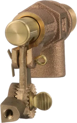 Vista 6 de Watts Serie 500 Válvula de flotador de bronce resistente de 1/2", entrada roscada NPT hembra, Montaje en pared de tanque, Brida mecanizada, Brazos