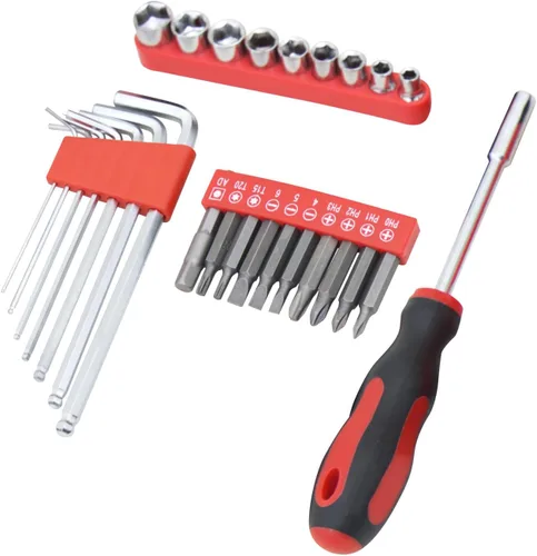 Vista 5 de Hantinstom Kit de herramientas para el hogar de 108 piezas con caja de herramientas de plástico, ideal para estudiantes universitarios, uso