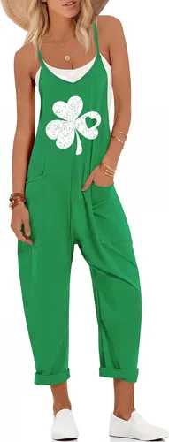 Vista 12 de Ekouaer Overol sin mangas para mujer, overol casual de verano 2-Verde Armada (ArmyGreen)