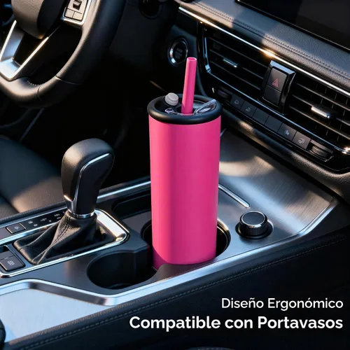 Vista 7 de Vaso de caramelo de 25 onzas, botella de agua aislada con tapa