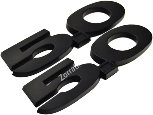 Vista 9 de 2 unidades (par) de placa de emblema para salpicadero lateral de puerta de 5.0 litros para Ford Mustang F150 GT - Negro completo (sin punto rojo)