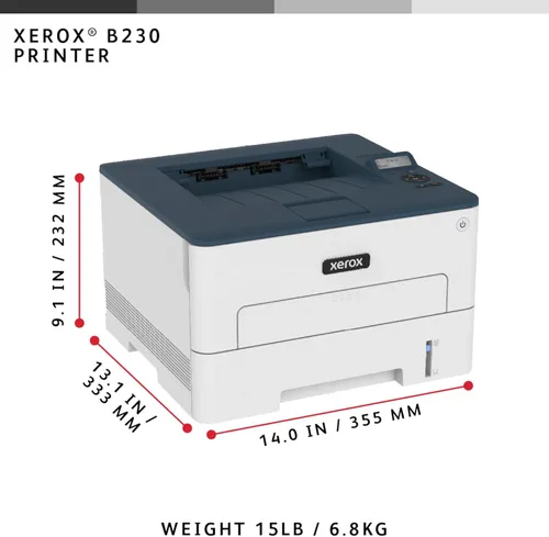 Vista 2 de Impresora Xerox B230/DNI, láser en blanco y negro, inalámbrica