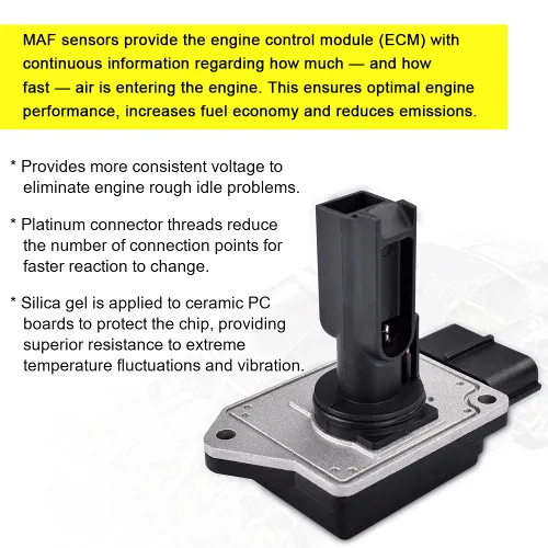 Vista 77 de Medidor de sensor de flujo de aire masivo MAF compatible con Ford con E-150 4.6L, 5.4L 2004-2014, para Ford E-150 Club Wagon 5.4L Reemplazo