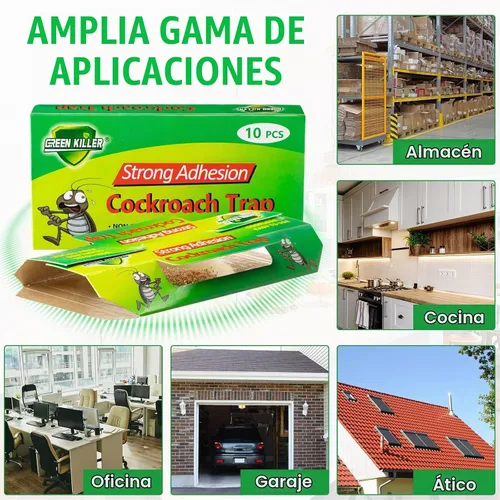 Vista 7 de Qualirey Trampas adhesivas para cucarachas para interiores, con pegamento para cucarachas, infestación de cucarachas, para interiores, hogar