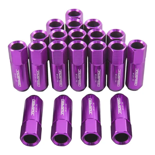 Vista 10 de JDMSPEED - Repuesto de tuercas de llanta alargadas de aluminio de 2.23 pulgadas para llantas M12 x 1.5, 20 unidades, color negro