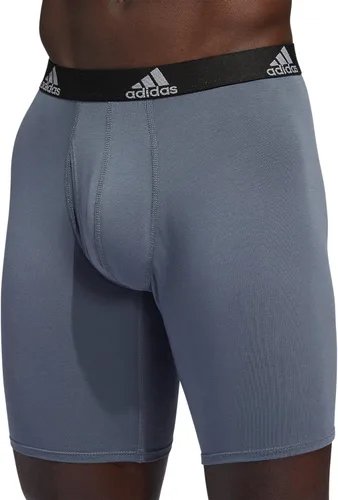 Vista 3 de adidas Men's Stretch Cotton Long Boxer Brief Underwear (3-Pack)