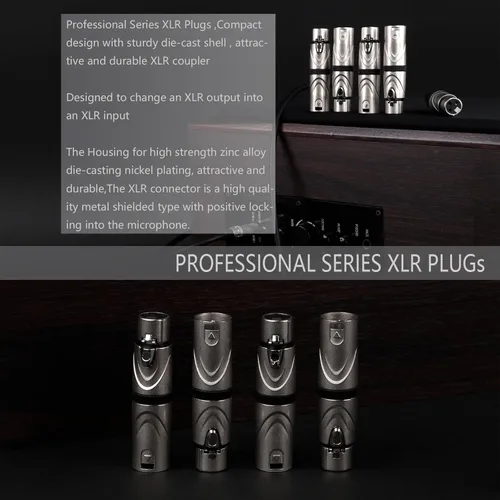 Vista 5 de Adaptador XLR macho a hembra, 3PIN a 5PIN - Divisor de extensión de micrófono de audio DMX