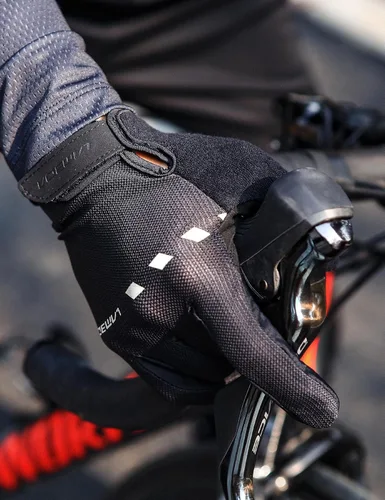 Vista 6 de LAMEDA Guantes de bicicleta de montaña para hombre, 0.197 in, EVA gruesos, guantes de ciclismo de dedo completo, guantes de bicicleta ligeros