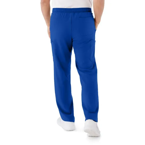 Vista 2 de ave. Pantalón médico Clinton unisex de pierna recta con seis bolsillos en color real, talla L