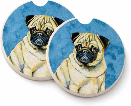 Vista 80 de Caroline's Treasures SS4767-BUCARC - Juego de 2 portavasos para automóvil, diseño de bulldog inglés, absorbentes para automóvil, portavasos