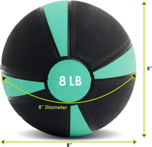 Vista 3 de ProsourceFit Balón Medicinal Ponderado para Entrenamientos de Cuerpo Completo, 8 libras.