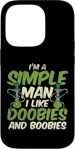 Vista 17 de iPhone 16 Simple Man Doobies Boobies Weed Cannabis 420 Stoner Men Estuche de regalo
