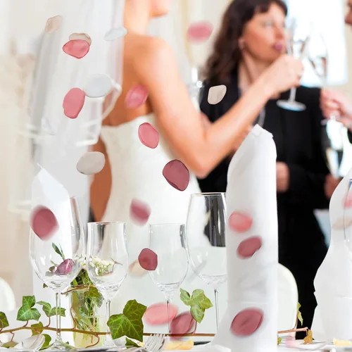 Vista 5 de 200 pétalos de rosa de seda para bodas, decoración de bodas, decoración de bodas, pétalos artificiales para propuestas, decoraciones románticas