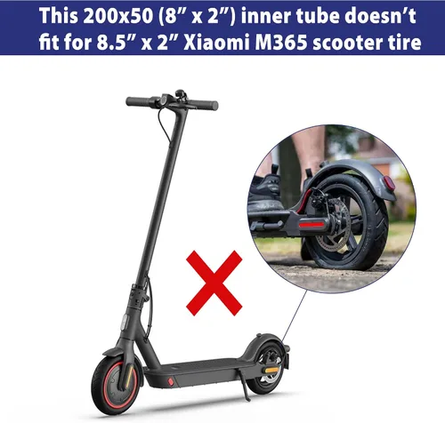 Vista 6 de Juego de neumáticos y tubos interiores 200X50, tubo eléctrico de 8 x 2 pulgadas para Razor E100, E150, E200, Power Core E100, Dune Buggy, ePunk