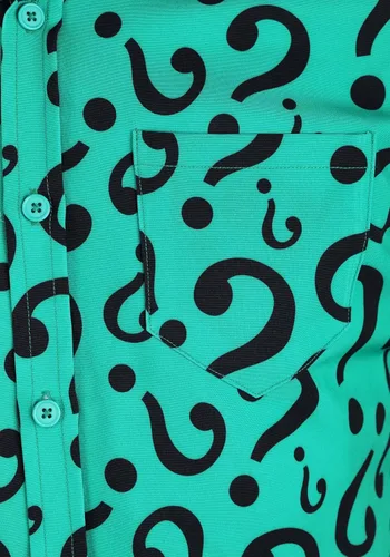 Vista 4 de Camisa con botones para adultos The Riddler