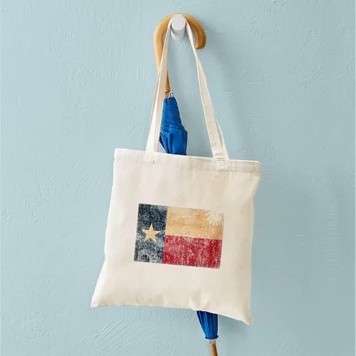 Vista 4 de CafePress Bolsa de mano de la bandera de Texas, bolsa de lona natural, bolsa de compras reutilizable