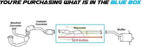 Vista 2 de Tubo resonador de escape para Subaru Impreza 2002-2005