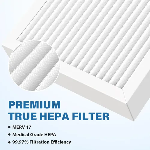 Vista 4 de 990051000 Filtro de repuesto compatible con purificador de aire Hamilton Beach TrueAir 04383 04384 04385 04386, 2 filtros y 6 filtros de carbono