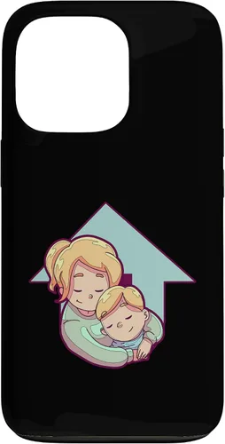 Vista 10 de iPhone 16 Mother And Child Illustration For Kids Case