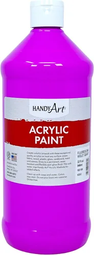 Vista 95 de Handy Art Pintura acrílica, juego de 12 colores, botellas de 16 onzas, acrílico líquido para estudiantes semibrillante, consistencia de flujo